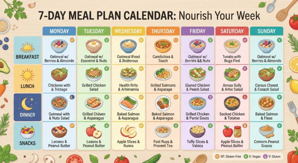 ตารางอาหารลดน้ำหนัก 7 วัน